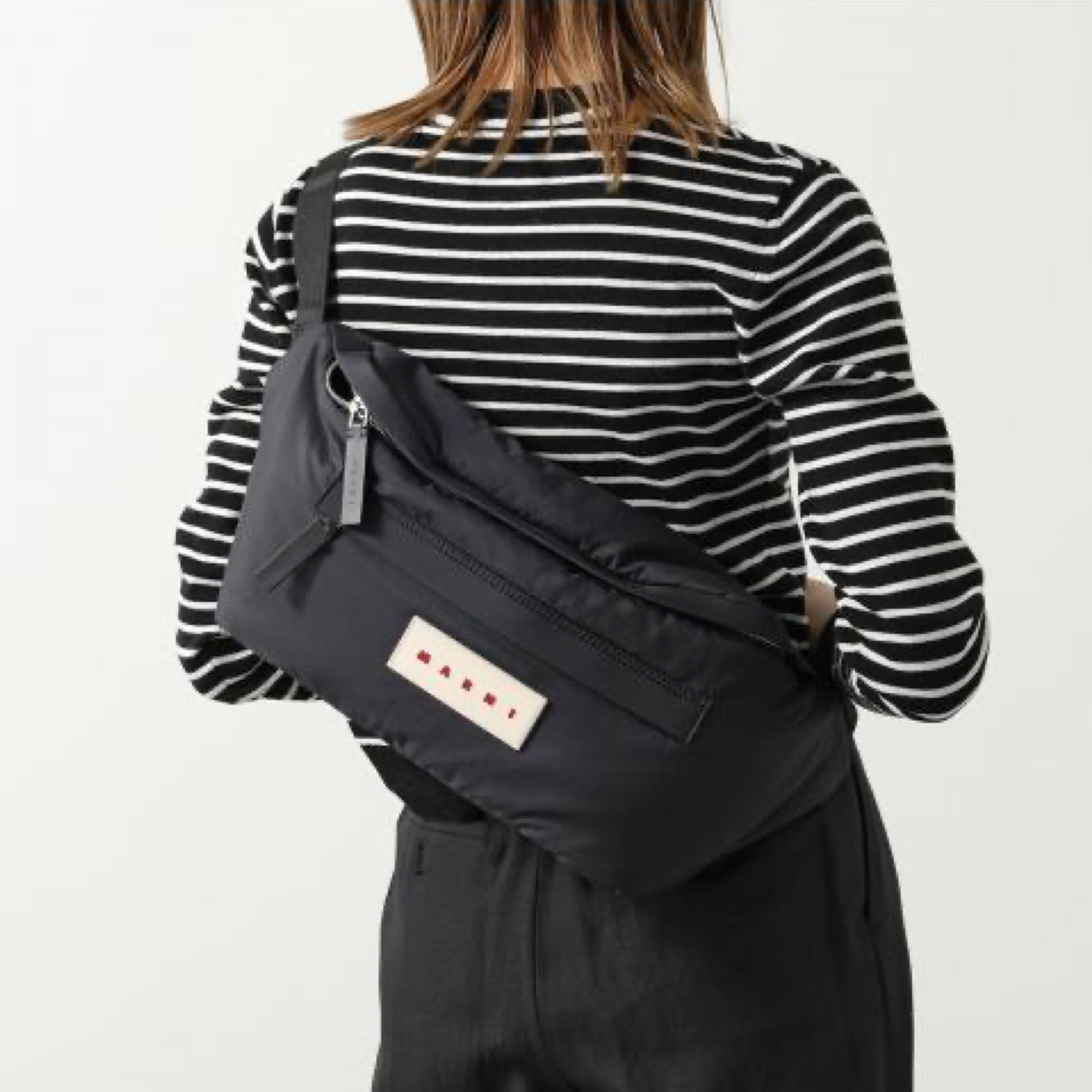Marni Logo Oversized Belt Bag Sort Kob her